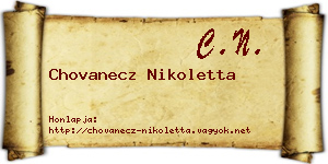 Chovanecz Nikoletta névjegykártya